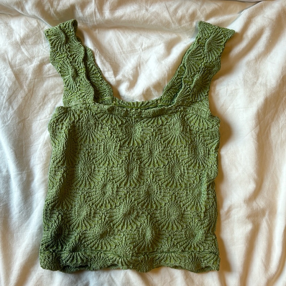 Free people Love letter cami green goddess xs/s